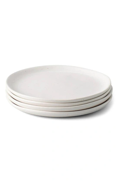 Shop Fable The Dessert Set Of 4 Plates In Speckled White