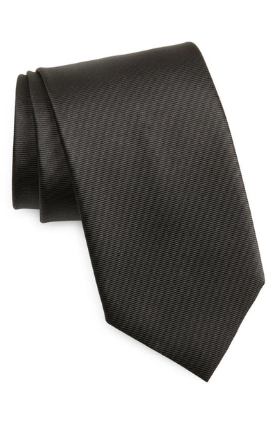 Shop Tom Ford Solid Mulberry Silk Twill Tie In Black