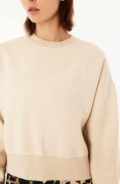 Shop P.e Nation Recalibrate Fleece Sweatshirt In Oatmeal Marle