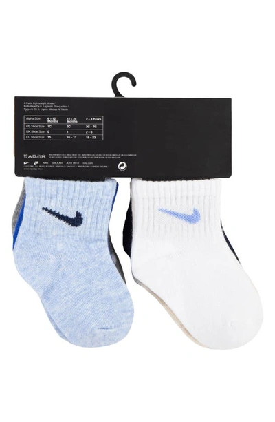 Shop Nike Assorted 6-pack Ankle Socks In Midnight Navy