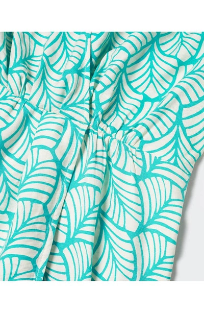 Shop Mango Faux-wrap Minidress In Turquoise