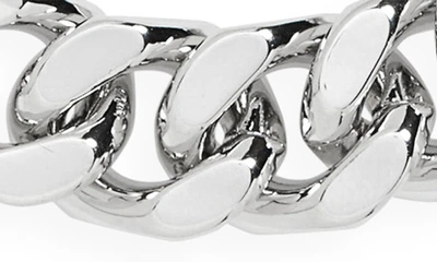 Open Edit Two-tone Flat Curb Chain Bracelet In Rhodium- Gold