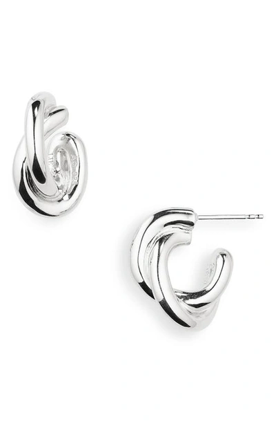 Shop Lie Studio The Diana Hoop Earrings In 925 Sterling Silver