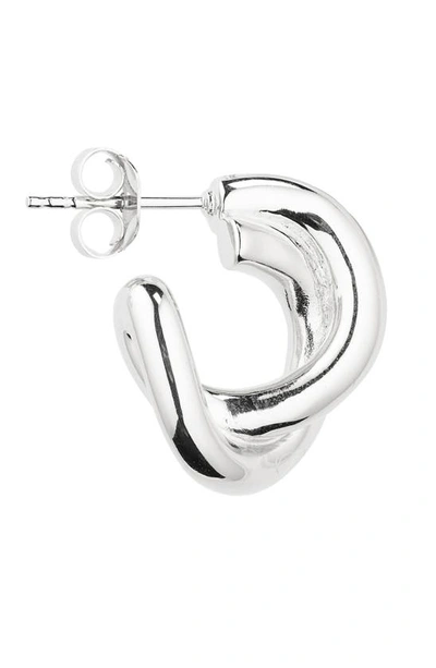 Shop Lie Studio The Diana Hoop Earrings In 925 Sterling Silver