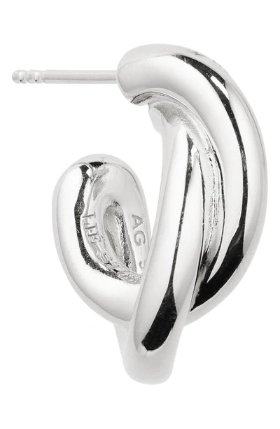 Lie Studio The Diana Hoop Earrings In 925 Sterling Silver