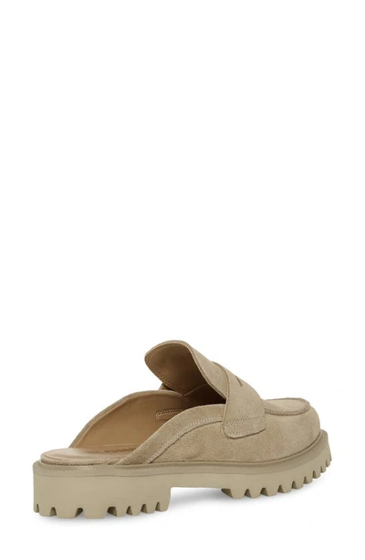 Blondo Florenz Lug Loafer Mule In Sand Suede