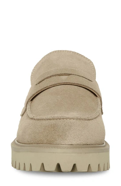 Blondo Florenz Lug Loafer Mule In Sand Suede