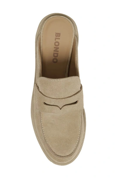 Blondo Florenz Lug Loafer Mule In Sand Suede