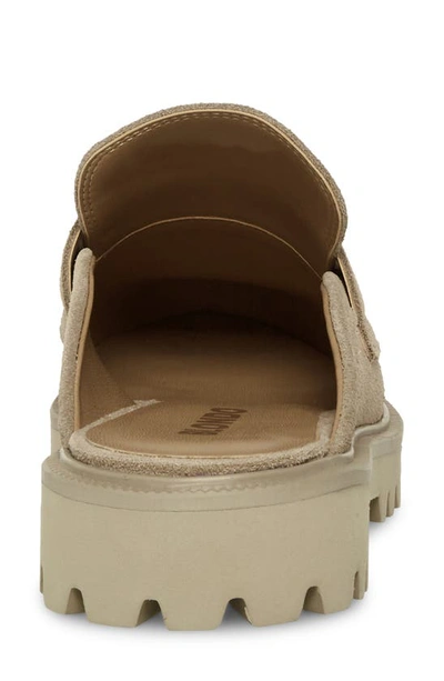 Blondo Florenz Lug Loafer Mule In Sand Suede