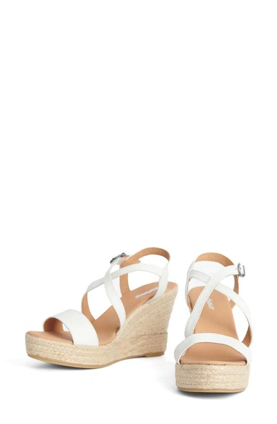 Shop Barbour Lucia Espadrille Wedge Sandal In White