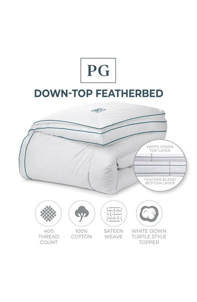 Pg Goods Top Feather Down Mattress Topper In White