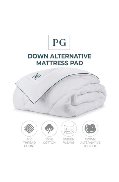 Pg Goods Gel Fiber Down Alternative Mattress Pad In White