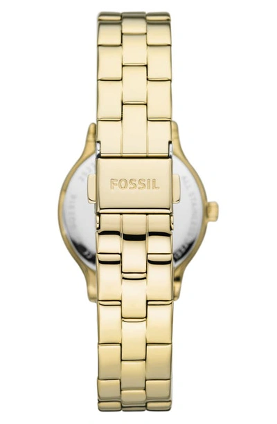 Shop Fossil Modern Sophisticate Cz Dial Bracelet Watch, 30mm In Gold