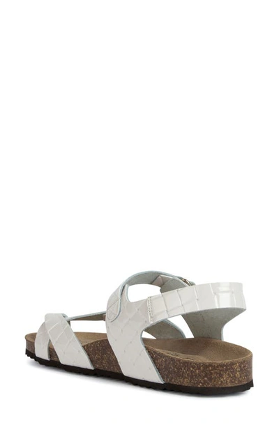 Shop Geox Brionica Sandal In Off White
