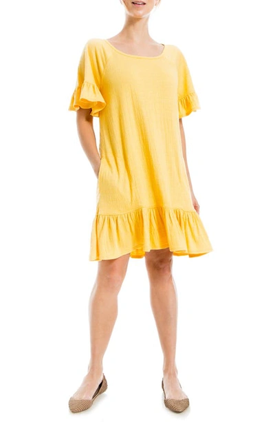 Shop Max Studio Flutter Sleeve Dress In Sunshine