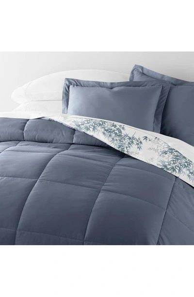 Shop Ienjoy Home Bamboo Leaves Reversible 3-piece Comforter Set In Stone