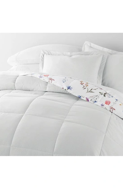 Ienjoy Home Meadow Stripe Reversible 3-piece Comforter Set In Pink