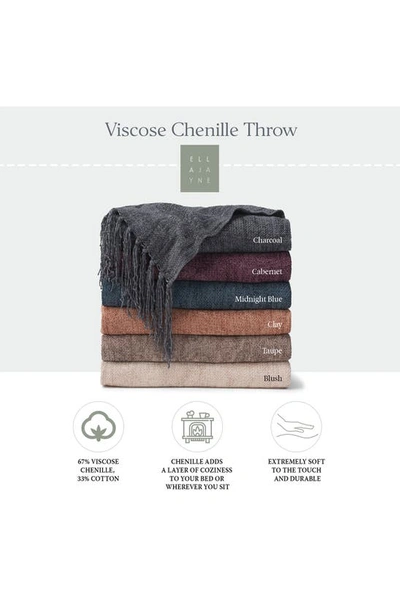 Shop Ella Jayne Home Chenille Throw Blanket In Charcoal