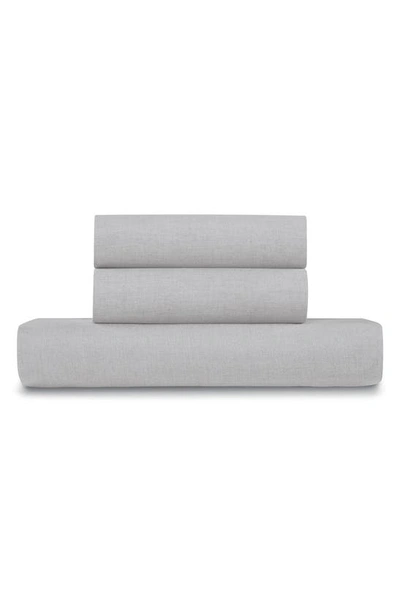 Ella Jayne Home Solid Linen & Cotton 3-piece Duvet Set In Light Grey