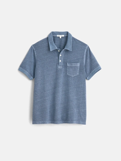 Shop Alex Mill Vintage Wash Polo In Faded Blue