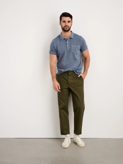 Shop Alex Mill Vintage Wash Polo In Faded Blue