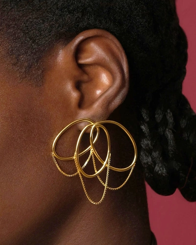 Shop Maggoosh Rosewater Earrings In Gold