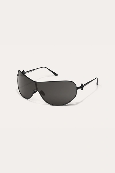Shop Danielle Guizio Ny Balance Sunglasses In Black Smoke