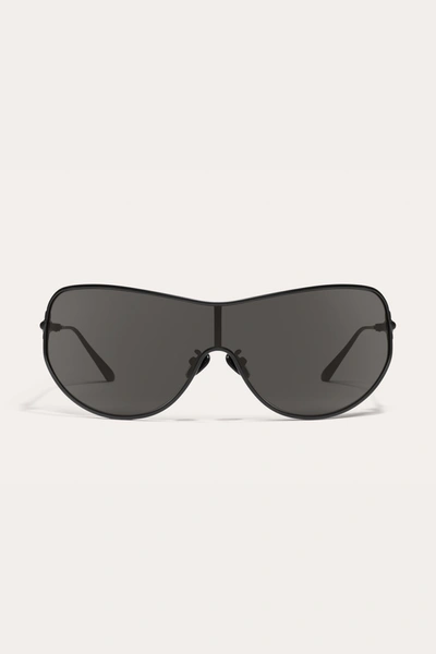 Shop Danielle Guizio Ny Balance Sunglasses In Black Smoke
