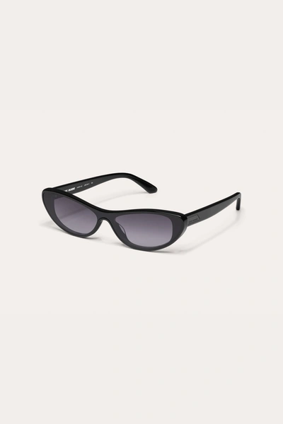 Shop Danielle Guizio Ny Slate Sunglasses In Black Smoke