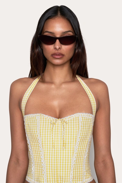 Danielle Guizio Ny Slate Sunglasses In Tortoise Dark Brown