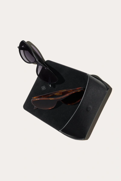 Shop Danielle Guizio Ny Slate Sunglasses In Black Smoke