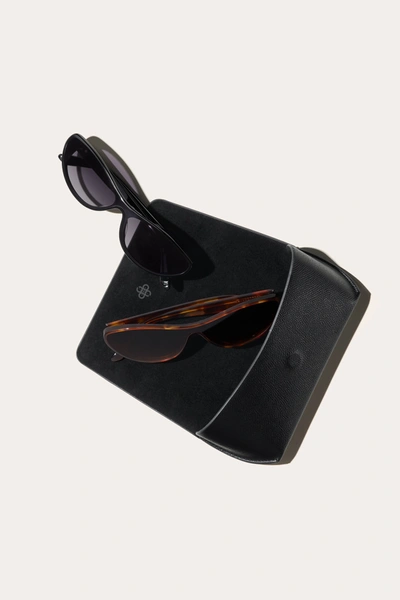 Shop Danielle Guizio Ny Slate Sunglasses In Tortoise Dark Brown