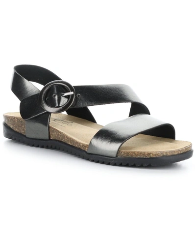 Shop Bos. & Co. Lavis Leather Sandal In Silver
