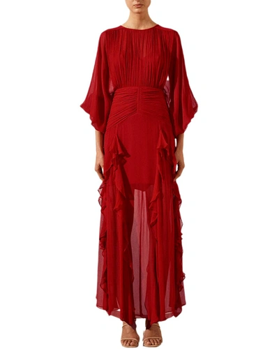 Shop Burryco Maxi Dress In Red