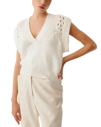 Shop Iro V-neck Wool-blend Pullover In White