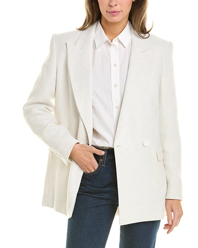 Shop Iro Yarita Linen-blend Jacket In White