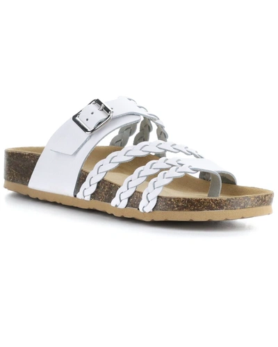 Shop Bos. & Co. Sabina Leather Sandal In White