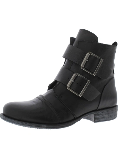 Shop Miz Mooz Limelight Womens Zippered Side Closure Stacked Heels Ankle Boots In Black