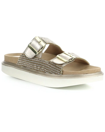 Shop Bos. & Co. Dahna Leather Sandal In Gold