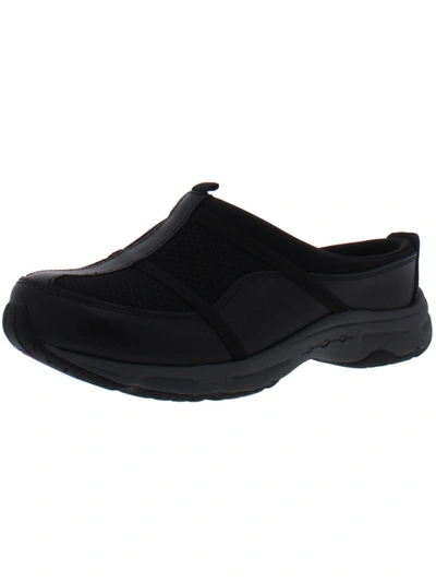Shop Easy Spirit Argyle Womens Comfort Insole Slip On Mule Sneakers In Black