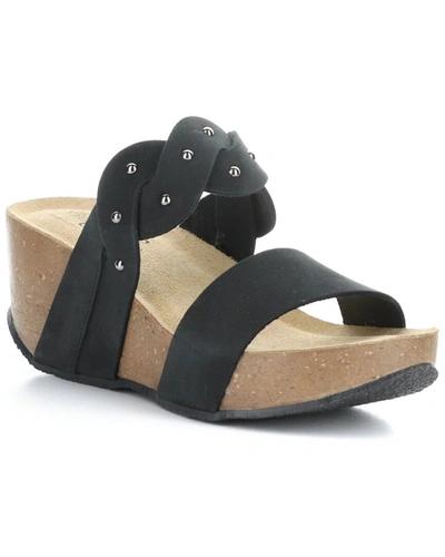 Shop Bos. & Co. Larino Suede Sandal In Black