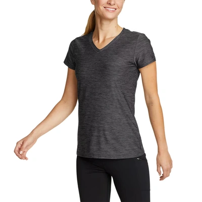 Shop Eddie Bauer Women's Compass Essentials V-neck T-shirt In Grey
