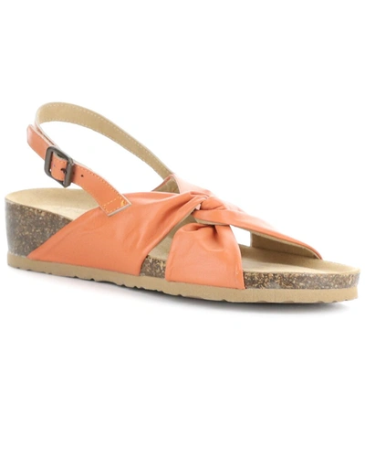 Shop Bos. & Co. Leola Leather Sandal In Orange