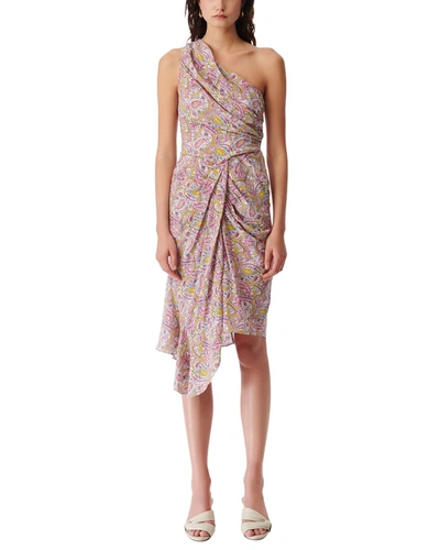 Iro Tabea One-shoulder Draped Midi Dress In Multi