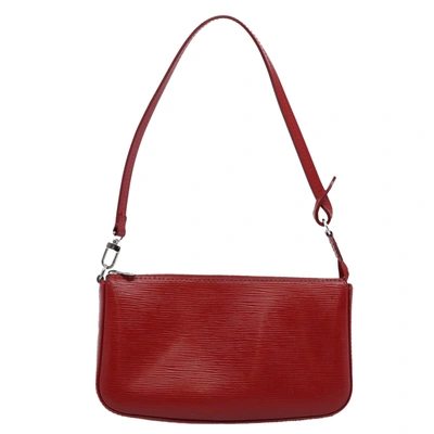 Pre-owned Louis Vuitton Pochette Accessoire Leather Shoulder Bag () In Red