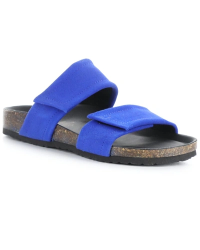Shop Bos. & Co. Matteo Suede Sandal In Blue