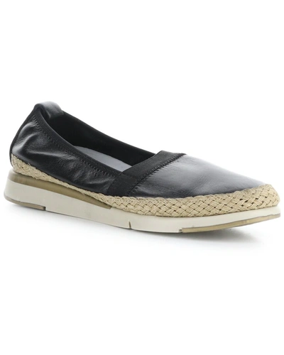 Shop Bos. & Co. Fastest Leather Espadrille In Black
