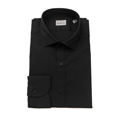 Shop Bagutta Cotton Men's Shirt In Black