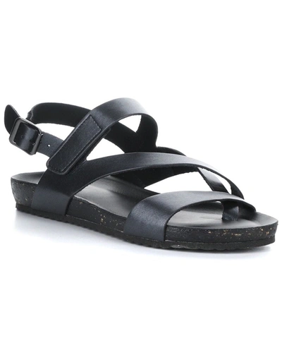 Shop Bos. & Co. Sara Leather Sandal In Black