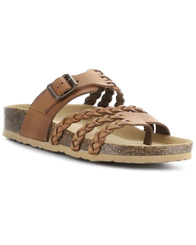 Shop Bos. & Co. Sabina Leather Sandal In Brown